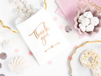6 Thank you gift bags rose gold