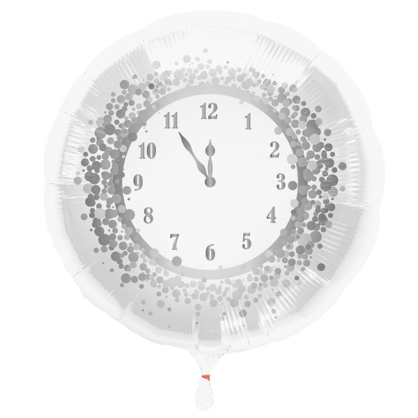 Palloncino orologio Capodanno foil 45 cm