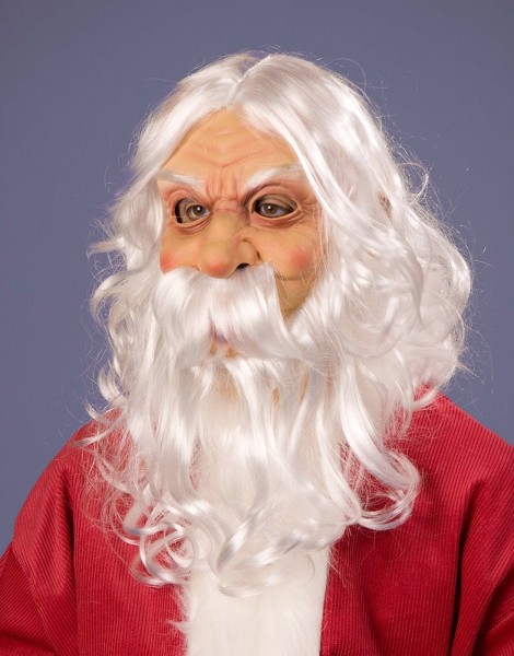 Maschera integrale Babbo Natale in lattice