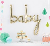 Preview: White gold lettering "baby" 86cm