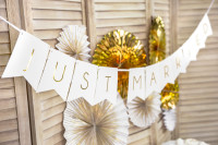 Preview: DIY freshly married garland white 1.55m