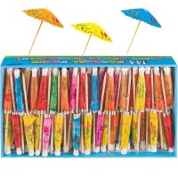 Preview: Colorful Hawaii Cocktail Umbrellas 144 pieces