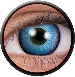 Blå kostume-kontaktlinse