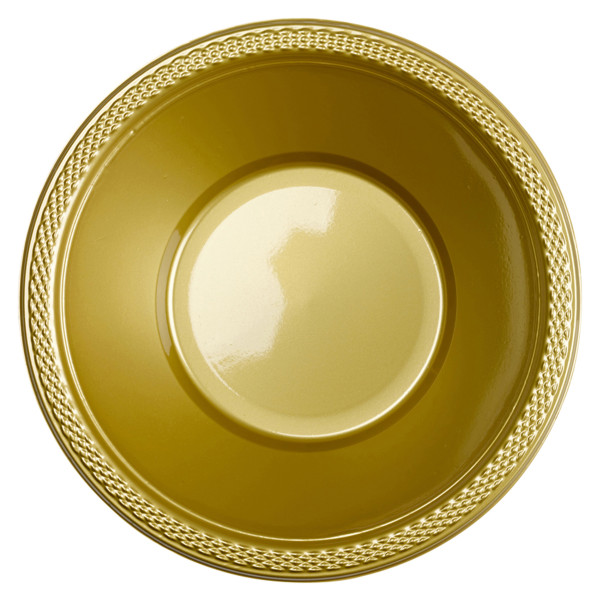 20 Kunststoff-Schüsseln Gold 355ml
