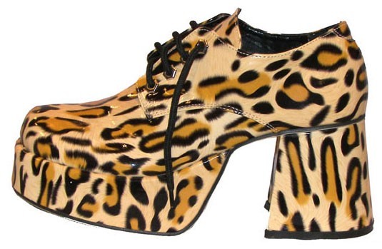 Zapatos de plataforma leopardo para hombre