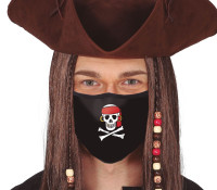 Pirat mund og næse maske