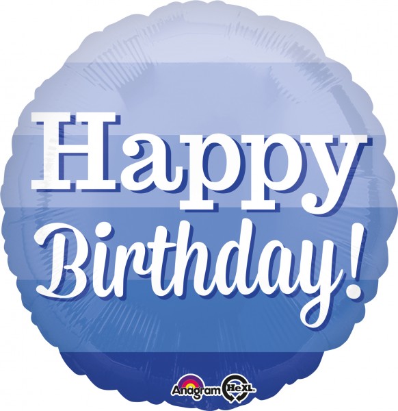 Geburtstagsballon Happy Birthday Ombré