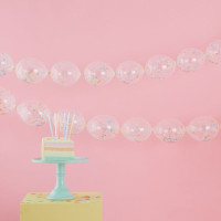 Widok: 24 pastelowa tęczowa girlanda balonowa 12,7 cm