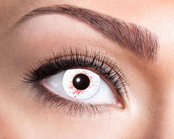 Blodfarvet 3-måneders kontaktlinse
