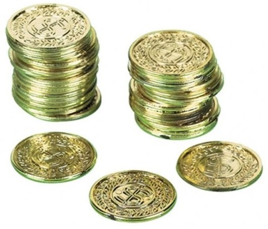 72 Gold Dukaten Piraten Münzen