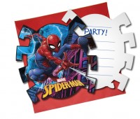 Spiderman Team Up 6 Einladungskarten