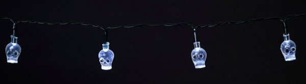 Totenschädel LED Lichterkette 1,2m 3