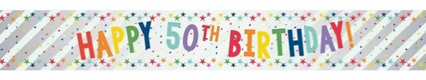 Happy 50th Birthday Folien Banner 2,7m