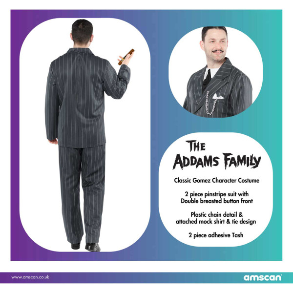 Costume da famiglia Gomez Addams per uomo