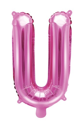 Folieballon U fuchsia 35cm