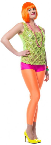 Neonowo pomarańczowe legginsy deluxe disco