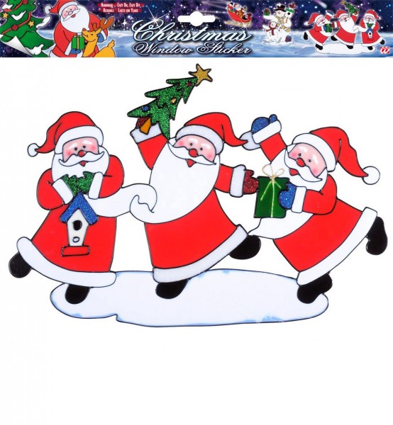 Sticker fenêtre Santa Clauses 40cm