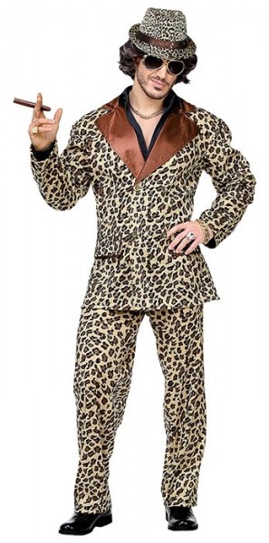 Leopard hallick kostym för män