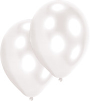 10 Weiße Luftballons Partydancer 27,5cm