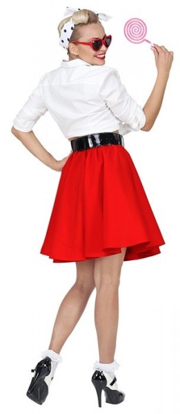 50s skirt for women red