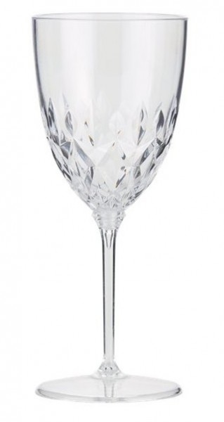 8 crystal plastic wine glasses