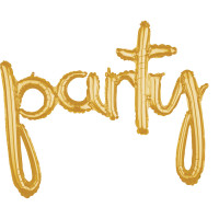 Goldener Party Schriftzug 99 x 78cm
