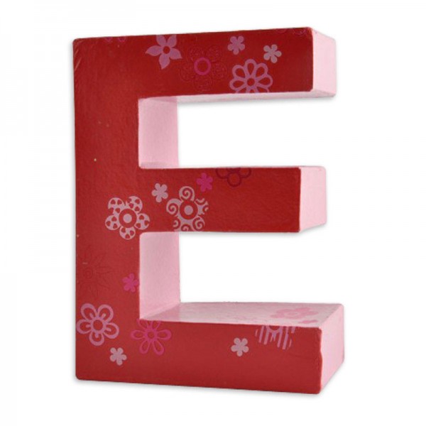 Letter E van papier-maché 17,5 cm 7