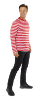 Anteprima: Camicia a righe da uomo con strisce rosse e bianche