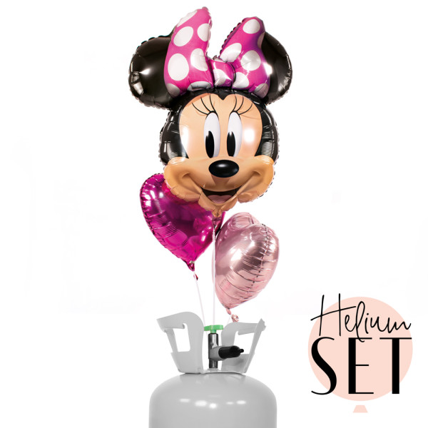 Minnie Mouse Forever Ballonbouquet-Set mit Heliumbehälter