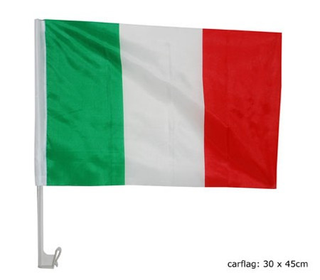 Bandiera per auto italiana 45x30cm