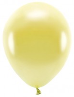 100 Eco metallic Ballons gelbgold 26cm