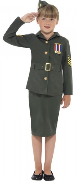 Disfraz de uniforme de niña soldado