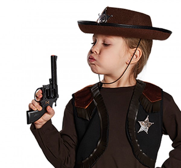 Pistolet western enfant noir 8 coups
