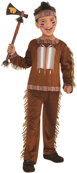 Indiske børn kostumerer Tomahawk