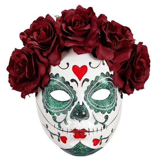 Różana maska Dia De Los Muertos