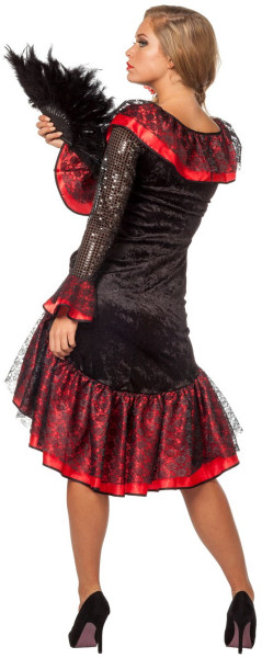 Sukienka hiszpańskiej tancerki flamenco czerwona