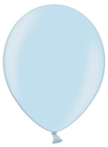 50 globos metalizados Partystar azul pastel 27cm