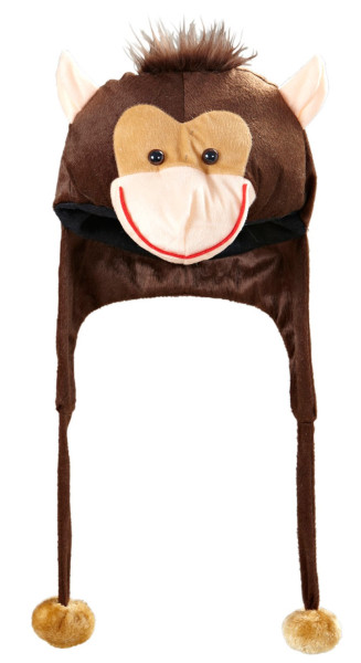 Małpi kapelusz z długimi pomponami 3