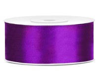 25m satin ribbon purple 25mm wide
