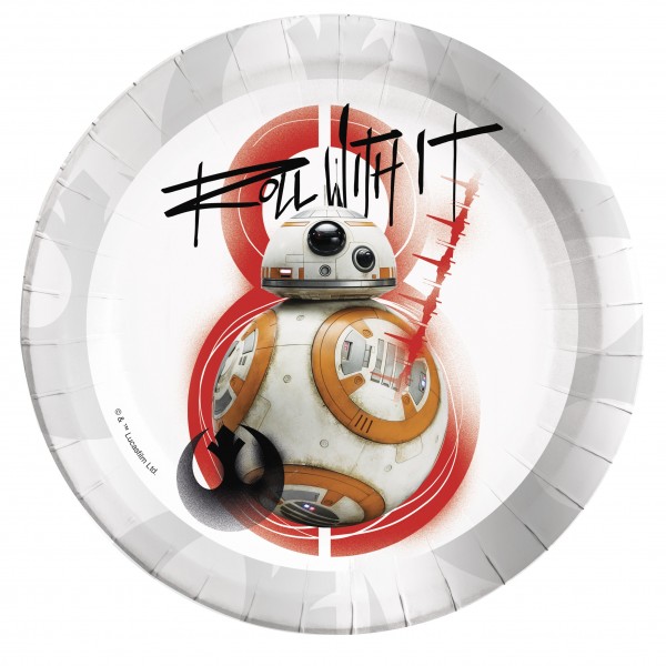 8 Star Wars Episodio 8 Rebel Party Plate