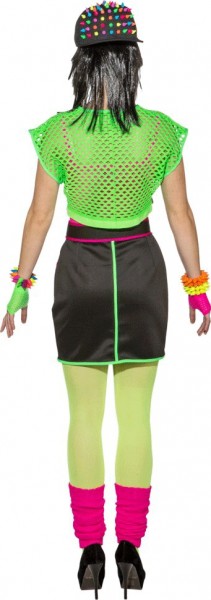 Stilfuld disco nederdel med neonstriber 3