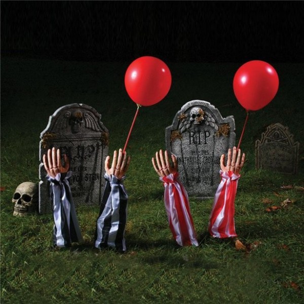 Zombie clown grave garden decoration