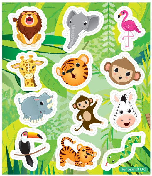 12 Dschungelbande Sticker