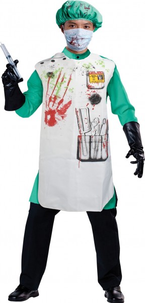 Scary bloody doctor surgeon costume men