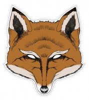 Voorvertoning: Papieren masker vos met elastische band