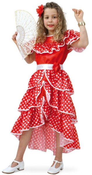 Costume enfant de la danseuse de flamenco Lorena