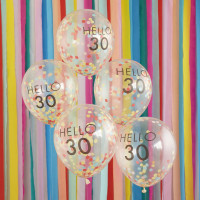 5 Milestone 30`th Eco Balloons 30cm