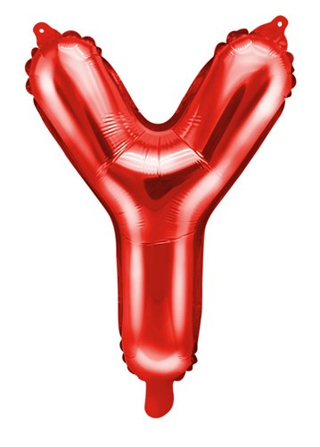 Röd Y-bokstavsballong 35cm