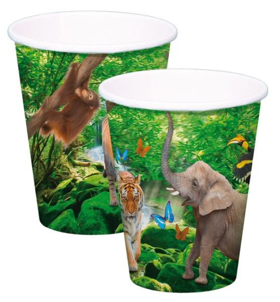 Safari & jungle cups 8 pcs