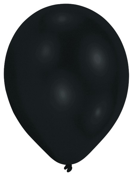 Set di 50 palloncini neri da 27,5 cm